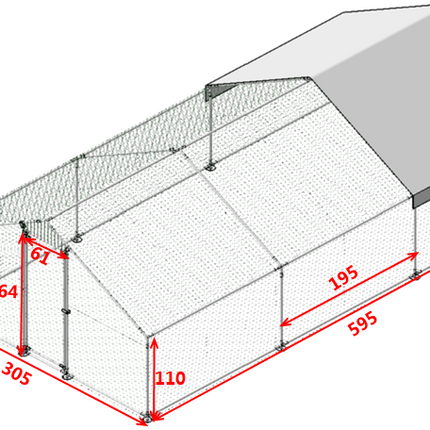 Chicken Coop Run 3x6x2M - salelink.co.nz