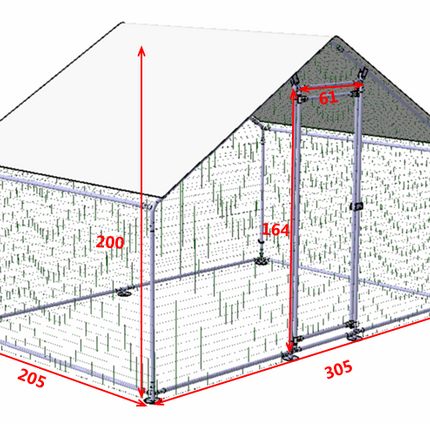 Chicken Coop Run 3x2x2M - salelink.co.nz