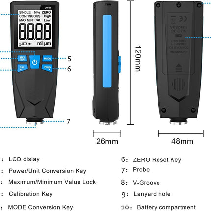 Automotive Coating Thickness Gauge Tester