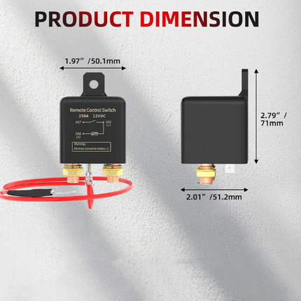 12V DC 200A Remote Battery Disconnect Switch Isolator Wireless for Car Truck RV - salelink.co.nz