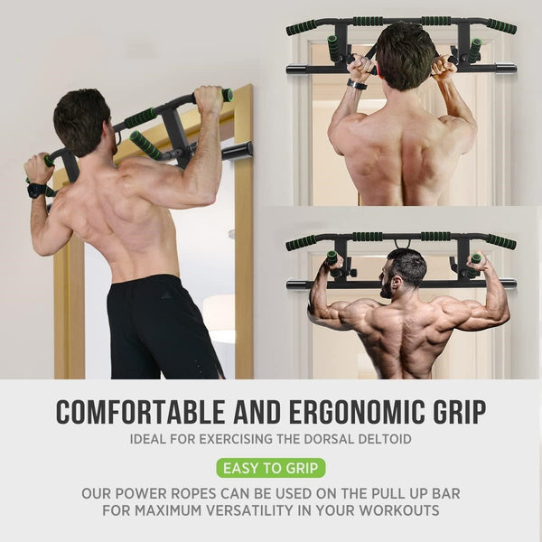 Multi-Grip Pull Up Bar with Smart Larger Hooks Technology