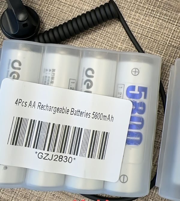 4Pcs AA Rechargeable Batteries 5800mAh