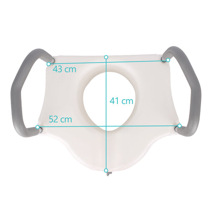 2 in 1 Raised Toilet Seat with Removable Padded Arms, Standard Seat