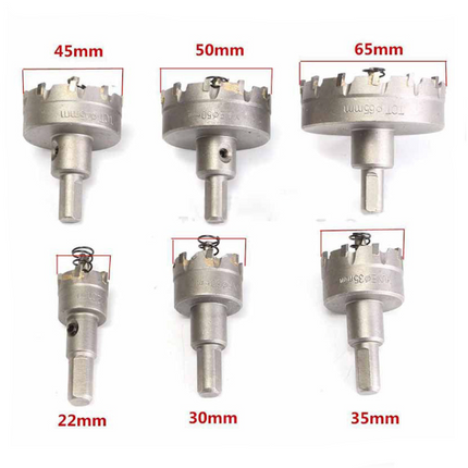 6Pcs Set HSS Hole Saw Cutter Carbide Drill Bits