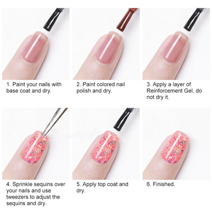 12 Colors Holographic Nail Sequins Glitter Flakes Sparkle Confetti Art Decal