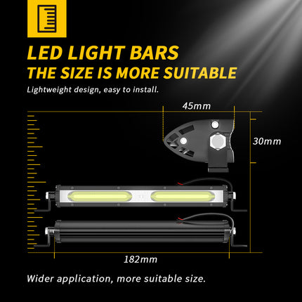 2PCS 7inch LED Work Light Bar
