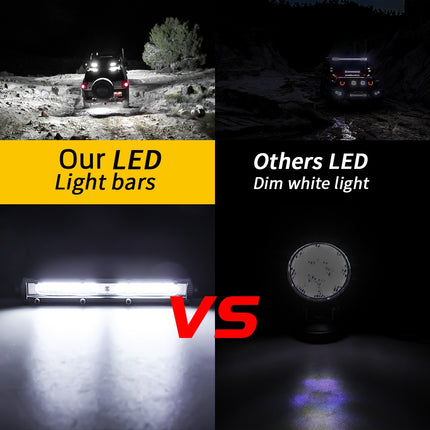 2PCS 7inch LED Work Light Bar