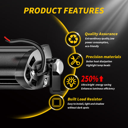 2PCS 7inch LED Work Light Bar