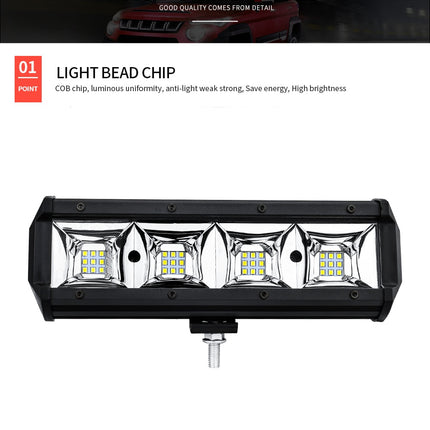 Pair 22.86cm White LED Spot Light Bar