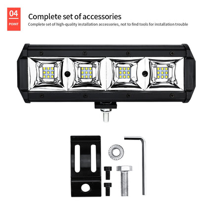 Pair 22.86cm White LED Spot Light Bar