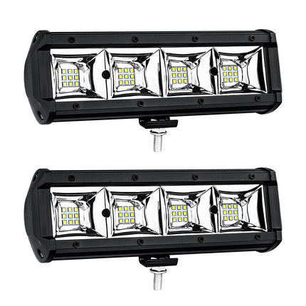 Pair 22.86cm White LED Spot Light Bar