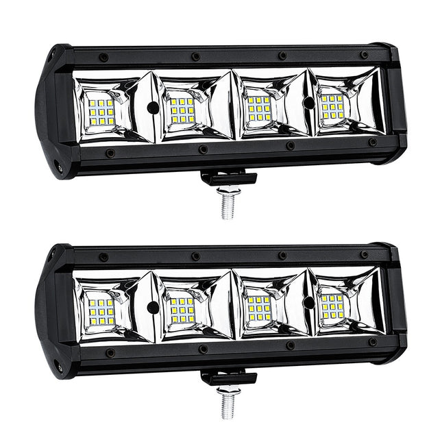 Pair 22.86cm White LED Spot Light Bar
