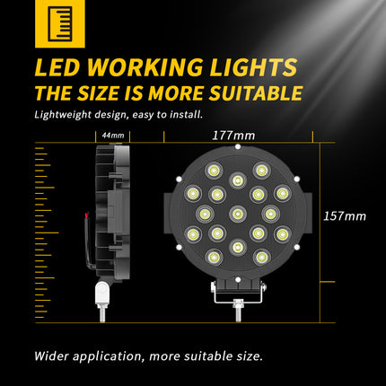 7-Inch Circular LED Spot Light Bars