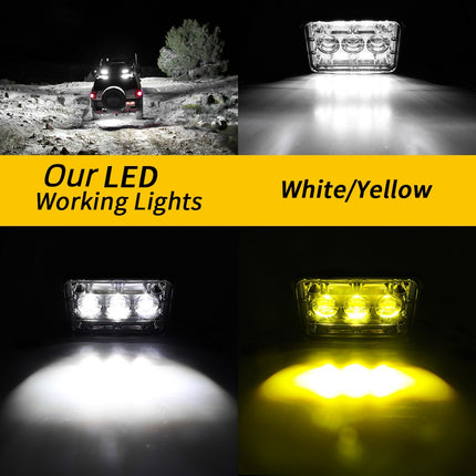 2pcs Work Lights LED Spot Lights with Protective Cover
