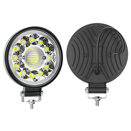 2pcs Round 6500K LED Bar Offroad 4X4 Spotlight Work Light