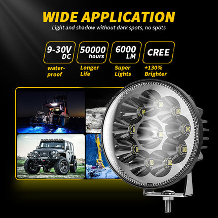 2PCS LED Work Light Bar Flood Spot Lights Driving Lamps