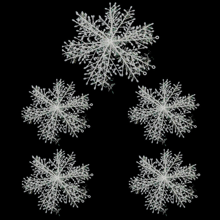 30PCS 11cm White Snowflakes Decorations Christmas Tree Party Charms Christmas Decoration