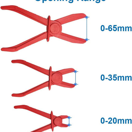 3Pcs Hose Clamp Pliers Pinch Off Pliers 3 Sizes