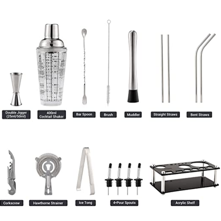 17 PCS Cocktail Shaker Set