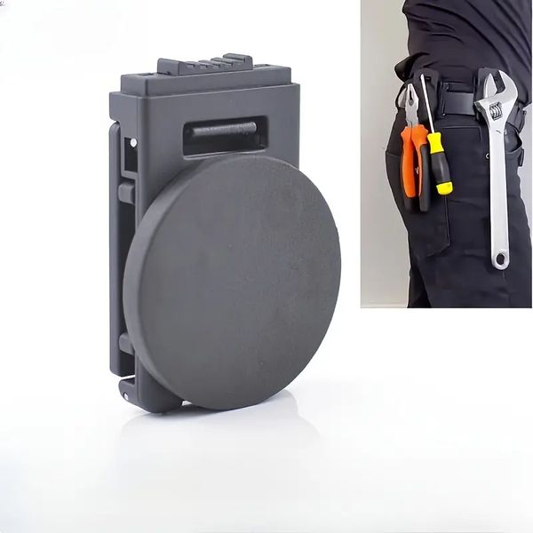 Heavy Duty Screwdriver Round Belt Clip Screw Nail Drill Bit Magnetic Tool Holder