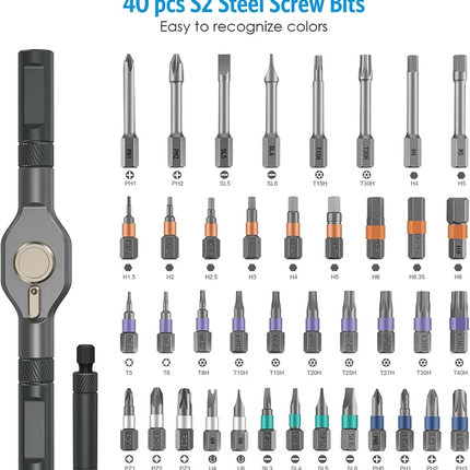 42 in 1 Magnetic Screwdriver Set Multi Bit Magneti DIY Ratchet Screwdriver Set