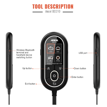 Ancel BD310 Bluetooth 4.0 OBD2 Scanner Auto Digital Gauge