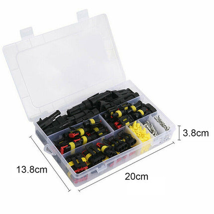 352pcs Waterproof Car Auto Electrical Wire Connector Plug 1-4 Pin Way Plug Kit - salelink.co.nz