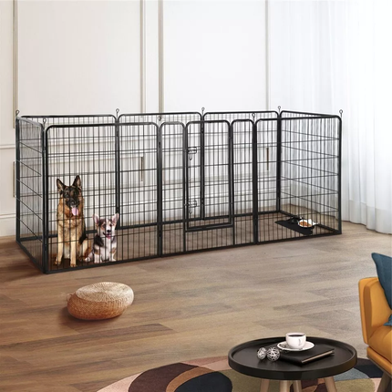 8 Panel Pet Playpen Dog Exercise Pen Fence Metal Exercise Barrier 100cm