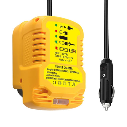 Car Charger for Dewalt 18V 20V Battery Car Charger Cigarette Lighter