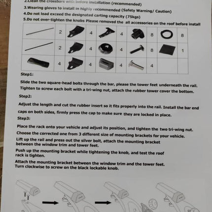Universal Car Roof Racks Pod Aluminium Cross Bars Brackets - salelink.co.nz