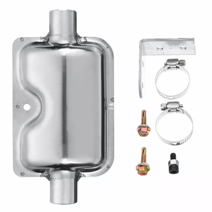 24mm Exhaust Pipe Silencer Muffler Kit For Car Air Diesel Parking Heater Silver