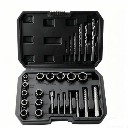 26PCS Easy Out Stripped Screw Remover Socket Set Tool