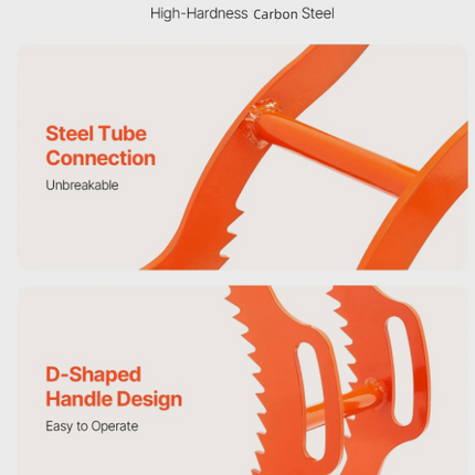 32in Log Lifting Tongs 4 Claw Solid Steel Log Grapple Swivel Log Tools, Capacity of 1200kg