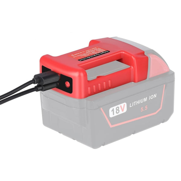 USB Type-C 30W Charger Adapter Compatible for Milwaukee M18 18V Battery