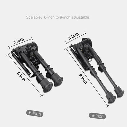 Sniper Hunting Rifle Bipod Sling Swivel Mount Adjustable Legs 15 to 23cm Height