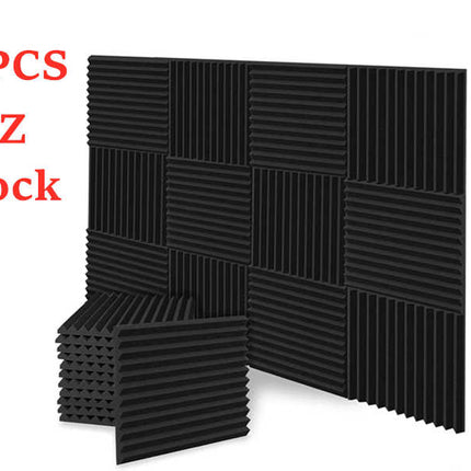 12PCS Studio Acoustic Foam Sound Absorption Proofing Panel Wedge Soundproofing - salelink.co.nz