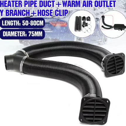 75mm Diesel Heater Vents Duct Pipe Warm Air Outlet Vent Hose Parts