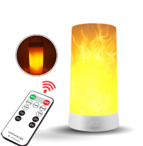 LED Flame Effect Night Light Flame Table Lamp Dimmable
