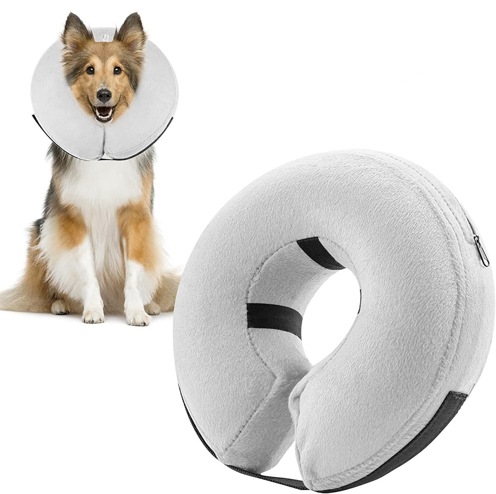 Dog Protective Inflatable Cone Pet Recovery Collar XL Size