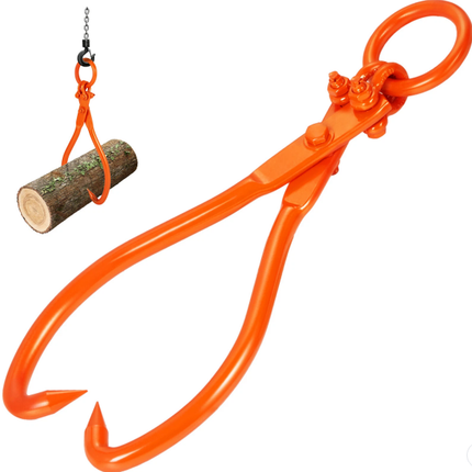 Log Skidding Tongs 18 inch 2 Claw Log Lifting Tongs Heavy Duty 500kg