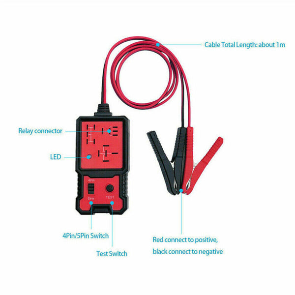 12V Electronic Relay Tester Diagnostic Auto Car Battery Checker Automotive Tool