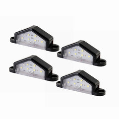 4X 6 LED License Number Plate Light Truck Caravan Trailer Lamp Rear/Front 10-30V - salelink.co.nz