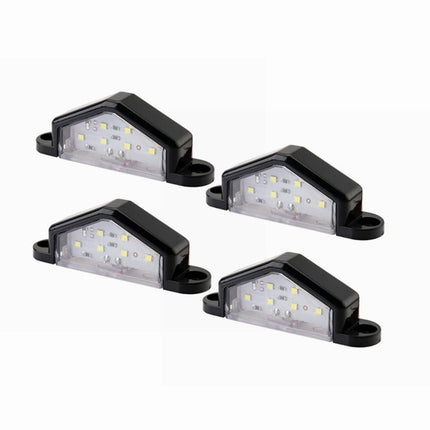 4X 6 LED License Number Plate Light Truck Caravan Trailer Lamp Rear/Front 10-30V - salelink.co.nz