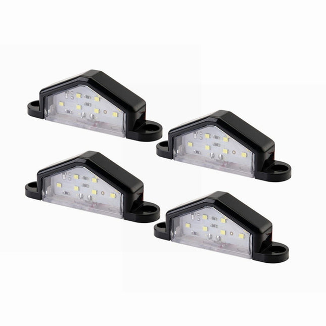 4X 6 LED License Number Plate Light Truck Caravan Trailer Lamp Rear/Front 10-30V - salelink.co.nz
