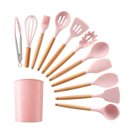 Mini Kids Silicone Cooking Utensils Set Cookware Kitchen - salelink.co.nz