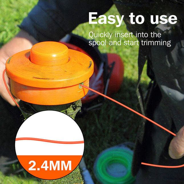 2.4mmx100M Trimmer Line Whipper Snipper String Cord Brushcutter - salelink.co.nz