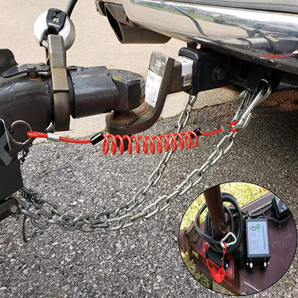 Coiled Pin Spring Straps For Breakaway Cable Brakes Trailer Truck Camper Caravan - salelink.co.nz
