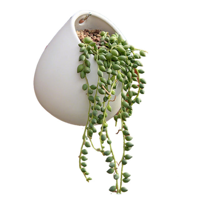 White Plant Pot Ceramic Planter - salelink.co.nz
