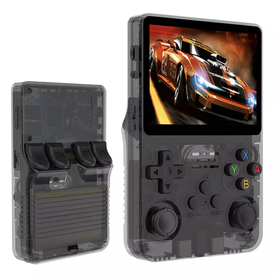 Handheld Game Console with Game Card - Black