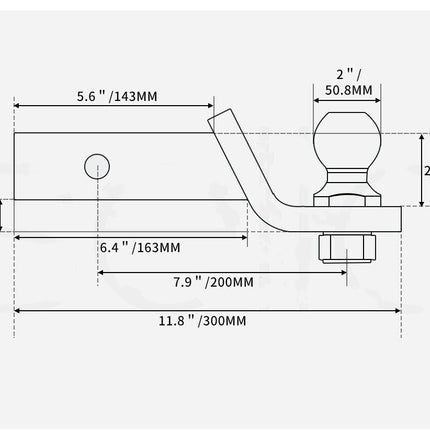 Trailer Hitch Mount with 2-Inch Ball